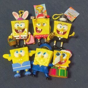 SpongeBob SquarePants 5 Dispenser Buddies & 1 Ornament  decor Nickelodeon